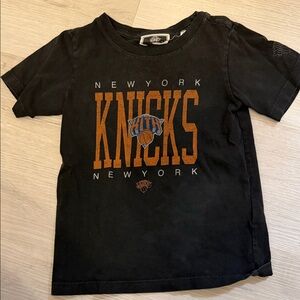 Kith Black and Orange Knicks Kids Tee